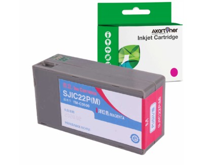 Compatible Epson SJIC22P Magenta Cartucho de Tinta Pigmentada C33S020603 / SJIC22P(M) para Epson ColorWorks C3500, TM-C3500