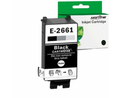 Compatible Epson T266 Negro Cartucho de Tinta C13T26614010 para WorkForce WF-100w, WF-110w