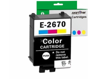 Compatible Epson T267 Color Cartucho de Tinta C13T26704010 para WorkForce WF-100w, WF-110w