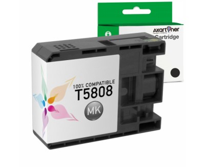 Compatible Epson T5808 Negro Mate Cartucho de Tinta Pigmentada C13T580800 para Epson Stylus Pro 3800 / 3880