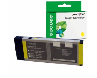 Compatible Epson T6144 Amarillo Cartucho de Tinta Pigmentada C13T614400 para Epson Stylus Pro 4400 / 4450