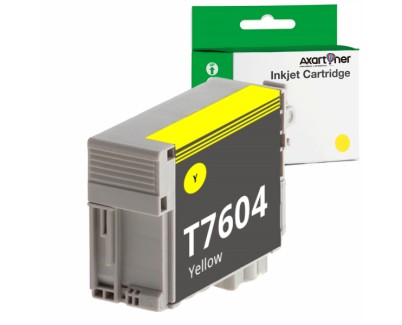 Compatible Epson T7604 Amarillo Cartucho de Tinta Pigmentada C13T76044010 para Epson SureColor SC-P600