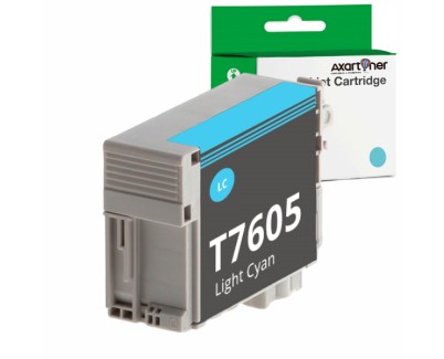 Compatible Epson T7605 Cyan Light Cartucho de Tinta Pigmentada C13T76054010 para Epson SureColor SC-P600