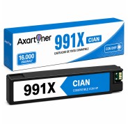 Compatible Tinta HP 991X / 991A Cyan Pigmentada M0J90AE / M0J74AE para PageWide Color 755dn 774dn 779dn / PageWide Managed P77740z P77750z / PageWide Pro 750dw MFP 772dn MFP 772hn MFP 774dn MFP 777z MFP 777zs MFP 779dn