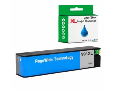 Compatible Tinta HP 991X / 991A Cyan Pigmentada M0J90AE / M0J74AE para PageWide Color 755dn 774dn 779dn / PageWide Managed P77740z P77750z / PageWide Pro 750dw MFP 772dn MFP 772hn MFP 774dn MFP 777z MFP 777zs MFP 779dn