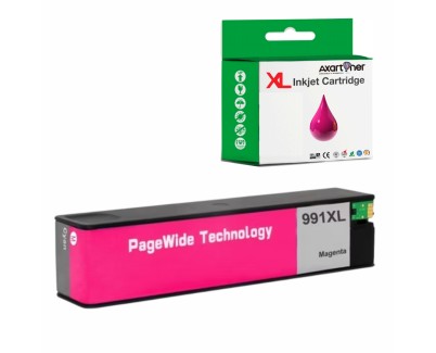 Compatible Tinta HP 991X / 991A Magenta Pigmentada M0J94AE / M0J78AE para PageWide Color 755dn 774dn 779dn / PageWide Managed P77740z P77750z / PageWide Pro 750dw MFP 772dn MFP 772hn MFP 774dn MFP 777z MFP 777zs MFP 779dn