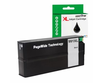 Compatible Tinta HP 991X / 991A Negro Pigmentada M0K02AE / M0J86AE para PageWide Color 755dn 774dn 779dn / PageWide Managed P77740z P77750z / PageWide Pro 750dw MFP 772dn MFP 772hn MFP 774dn MFP 777z MFP 777zs MFP 779dn