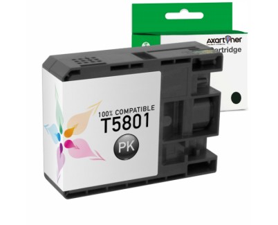 Compatible Epson T5801 Negro Photo Cartucho de Tinta Pigmentada C13T580100 para Epson Stylus Pro 3800 / 3880