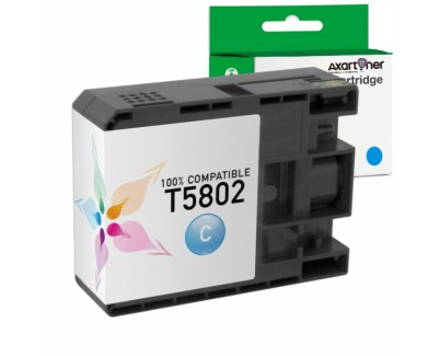Compatible Epson T5802 Cyan Cartucho de Tinta Pigmentada C13T580200 para Epson Stylus Pro 3800 / 3880