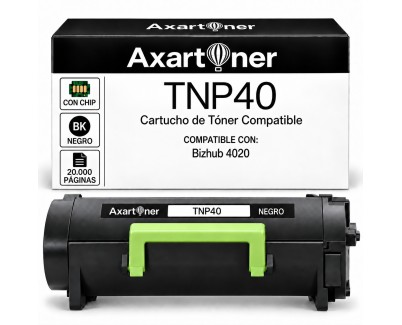 Compatible TNP40 / TNP42 Negro Cartucho de Toner A6WN01H para Konica Minolta Bizhub 4020