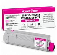 Compatible Toner OKI ES5432 / ES5442 / ES5463 / ES5473 Magenta Cartucho de Toner 46490622
