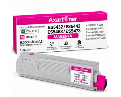 Compatible Toner OKI ES5432 / ES5442 / ES5463 / ES5473 Magenta Cartucho de Toner 46490622