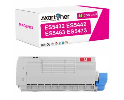 Compatible Toner OKI ES5432 / ES5442 / ES5463 / ES5473 Magenta Cartucho de Toner 46490622