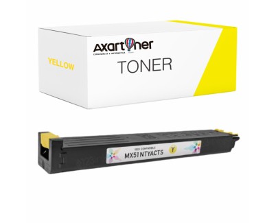 Compatible Sharp MX51 Amarillo Cartucho de Toner MX-51GTYA para Sharp MX4110, MX4111, MX4112, MX4140, MX4141, MX5110, MX5111, MX5112, MX5140, MX5141