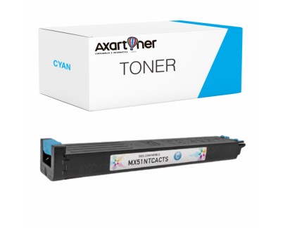 Compatible Sharp MX51 Cyan Cartucho de Toner MX-51GTCA para Sharp MX4110, MX4111, MX4112, MX4140, MX4141, MX5110, MX5111, MX5112, MX5140, MX5141