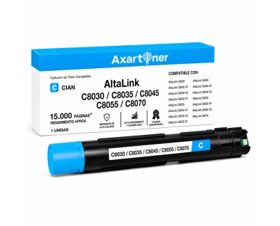 Compatible Xerox AltaLink C8030, C8035, C8045, C8055, C8070 Cyan Cartucho de Toner 006R01698