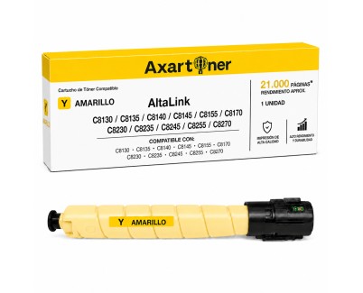 Compatible Xerox AltaLink C8130, C8135, C8145, C8155, C8170 Amarillo Cartucho de Toner 006R01749