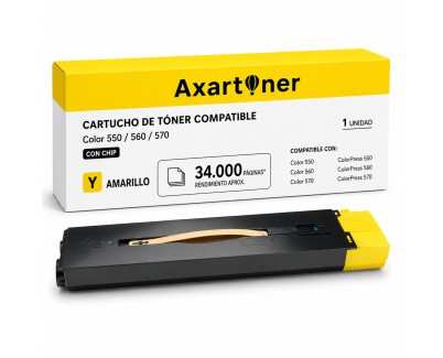 Compatible Xerox Color / ColorPress 550, 560, 570 Amarillo Cartucho de Toner 006R01526