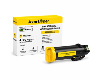 Compatible Xerox Phaser 6510 / Xerox WorkCentre 6515 Amarillo Cartucho de Toner 106R03692 / 106R03479 / 106R03475 (alta capacidad)
