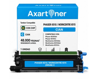 Compatible Xerox Phaser 6510 / Xerox WorkCentre 6515 Cyan Tambor de Imagen 108R01417 (Drum)