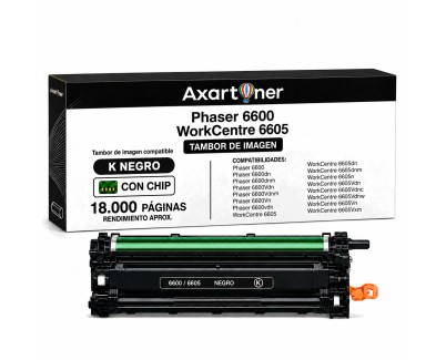 Compatible Xerox Phaser 6600 / WorkCentre 6605 Negro Tambor de Imagen (Drum) 108R01121