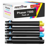 Compatible Pack x4 Xerox Phaser 7500 Cartuchos de Toner