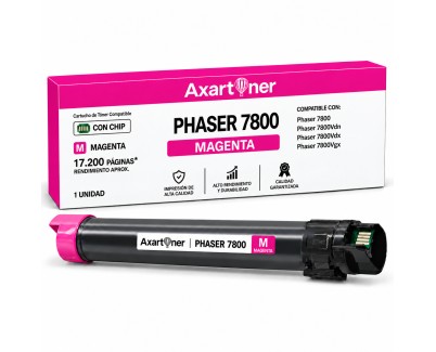 Compatible Xerox Phaser 7800 Magenta Cartucho de Toner 106R01567