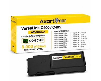 Compatible Xerox VersaLink C400 / C405 Amarillo Cartucho de Toner 106R03529 / 106R03517 / 106R03501