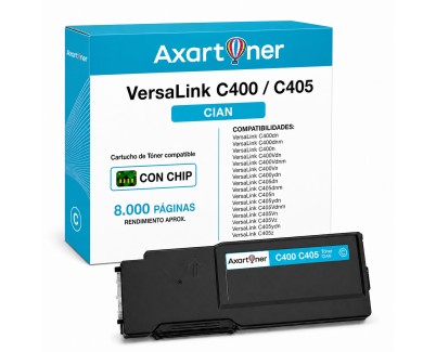 Compatible Xerox VersaLink C400 / C405 Cyan Cartucho de Toner 106R03530 / 106R03518 / 106R03502