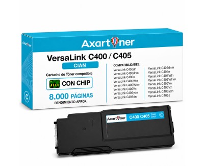 Compatible Xerox VersaLink C400 / C405 Cyan Cartucho de Toner 106R03530 / 106R03518 / 106R03502