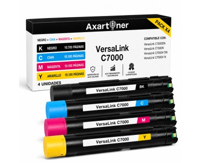 Compatible Pack x4 Xerox VersaLink C7000DN C7000N C7000V DN C7000V N Cartuchos de Toner