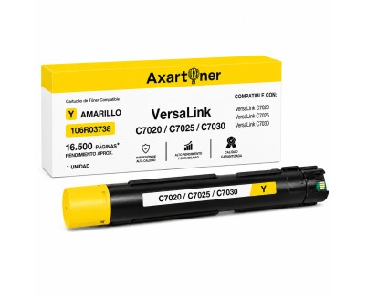 Compatible Xerox VersaLink C7020 / C7025 / C7030 Amarillo Cartucho de Toner 106R03738