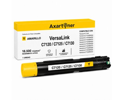 Compatible Xerox Versalink C7120 / C7125 / C7130 Amarillo Cartucho de Toner 006R01827