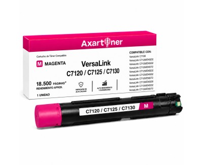 Compatible Xerox Versalink C7120 / C7125 / C7130 Magenta Cartucho de Toner 006R01826