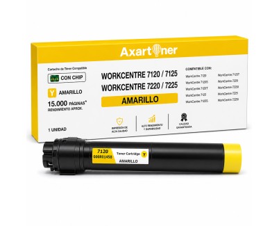 Compatible Xerox WorkCentre 7120 / 7125 / 7220 / 7225 Amarillo Cartucho de Toner 006R01458