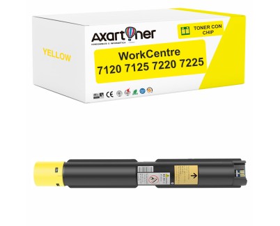 Compatible Xerox WorkCentre 7120 / 7125 / 7220 / 7225 Amarillo Cartucho de Toner 006R01458