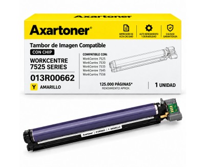 Compatible Xerox WorkCentre 7525 / 7535 / 7545 / 7830 / 7835 / 7845 / 7855 / 7970 Amarillo Tambor de Imagen 013R00662 (Drum)