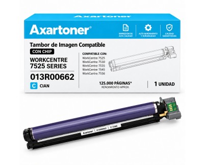 Compatible Xerox WorkCentre 7525 / 7535 / 7545 / 7830 / 7835 / 7845 / 7855 / 7970 Cyan Tambor de Imagen 013R00662 (Drum)