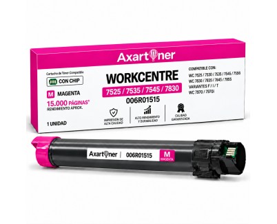 Compatible Xerox WorkCentre 7525 / 7535 / 7545 / 7830 / 7835 / 7845 / 7855 / 7970 Magenta Cartucho de Toner 006R01515