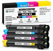 Compatible Pack x4 Xerox WorkCentre 7525 / 7535 / 7545 / 7830 / 7835 / 7845 / 7855 / 7970 Cartuchos de Toner