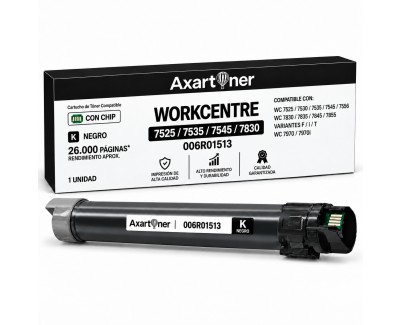 Compatible Xerox WorkCentre 7525 / 7535 / 7545 / 7830 / 7835 / 7845 / 7855 / 7970 Negro Cartucho de Toner 006R01513