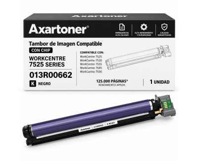 Compatible Xerox WorkCentre 7525 / 7535 / 7545 / 7830 / 7835 / 7845 / 7855 / 7970 Negro Tambor de Imagen 013R00662 (Drum)