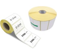 Compatible Zebra Etiquetas Perforadas 50x25 mm - 1000 Unidades