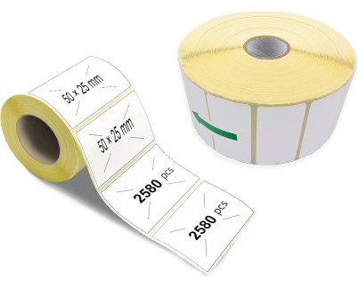 Compatible Zebra Etiquetas Perforadas 50x25 mm - 1000 Unidades