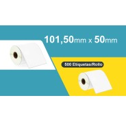 Compatible Zebra Z-Perform 1000T / Z-Select 2000T Etiquetas Perforadas 101.5x50 mm - 500 Unidades 880134-050, 800274-205, 3005676, 880026-050