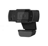 Conceptronic Webcam HD 720p USB 2.0 - Microfono Integrado - Enfoque Fijo - Cubierta de Privacidad - Angulo de Vision 68º - Cable de 1.50m - Color Negro