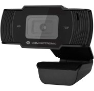 Conceptronic Webcam HD 720p USB 2.0 - Microfono Integrado - Enfoque Fijo - Cubierta de Privacidad - Angulo de Vision 90º - Cable de 1.50m