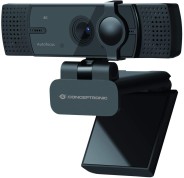 Conceptronic Webcam Ultra HD 4K USB 2.0 - Doble Microfono con Cancelacion de Ruido - Enfoque Automatico - Cubierta de Privacidad - Angulo de Vision 120º - Cable de 1.50m