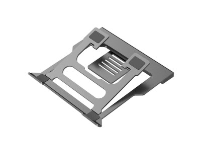 Coolbox ATRILDOCK Soporte para Portatil hasta 17\" - 3x USB 3.0, HDMI, RJ45, USB-C PD - Aluminio - Plegable - Gomas Antideslizantes - Color Gris