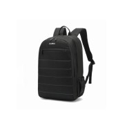 Coolbox BAG15-2N Mochila para Portatil 15.6\" - Compartimento Acolchado - Tejido Impermeable - Bolsillos Laterales - Asa y Tirantes Regulables - Cinta Elastica Para Trolley - Color Negro